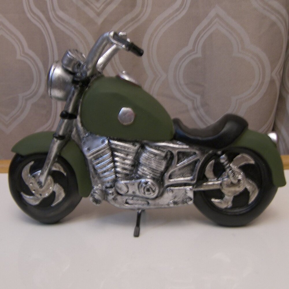 Motorcycle birdhouse/sculpture